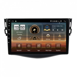 Navigatie dedicata cu Android Toyota Rav4 III 2005 - 2013, 6GB RAM, Radio GPS Dual Zone, Display HD IPS 9" Touchscreen, Internet Wi-Fi si slot SIM 4G, Bluetooth, MirrorLink, USB, Waze