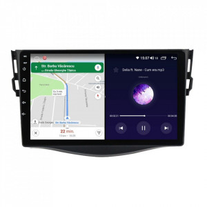 Navigatie dedicata cu Android Toyota Rav4 III 2005 - 2013, 6GB RAM, Radio GPS Dual Zone, Display HD IPS 9" Touchscreen, Internet Wi-Fi si slot SIM 4G, Bluetooth, MirrorLink, USB, Waze