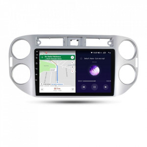 Navigatie dedicata cu Android VW Tiguan I 2007 - 2012, 6GB RAM, Radio GPS Dual Zone, Display HD IPS 9" Touchscreen, Internet Wi-Fi si slot SIM 4G, Bluetooth, MirrorLink, USB, Waze