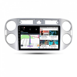 Navigatie dedicata cu Android VW Tiguan I 2007 - 2012, 8GB RAM, Radio GPS Dual Zone, Display HD IPS 9" Touchscreen, Internet Wi-Fi si slot SIM 4G, Bluetooth, MirrorLink, USB, Waze