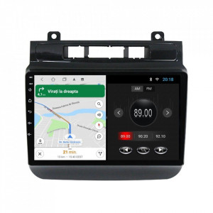 Navigatie dedicata cu Android VW Touareg 7P 2010 - 2018, 1GB RAM, Radio GPS Dual Zone, Display HD 9" Touchscreen, Internet Wi-Fi, Bluetooth, MirrorLink, USB, Waze