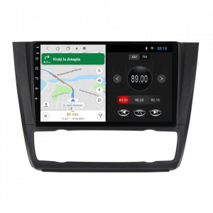 Navigatie dedicata cu Android BMW Seria 1 (E81 / E87) 2007 - 2013, clima automata, 2GB RAM, Radio GPS Dual Zone, Display HD 9" Touchscreen, Internet Wi-Fi, Bluetooth, MirrorLink, USB, Waze