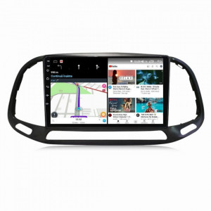 Navigatie dedicata cu Android Fiat Doblo dupa 2015, 4GB RAM, Radio GPS Dual Zone, Display HD IPS 9" Touchscreen, Internet Wi-Fi si slot SIM 4G, Bluetooth, MirrorLink, USB, Waze