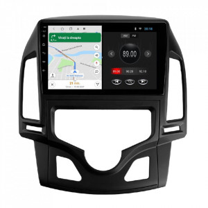Navigatie dedicata cu Android Hyundai i30 2007 - 2012, clima automata, 2GB RAM, Radio GPS Dual Zone, Display HD 9" Touchscreen, Internet Wi-Fi, Bluetooth, MirrorLink, USB, Waze