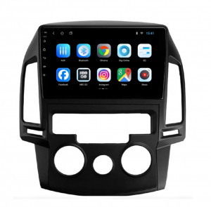 Navigatie dedicata cu Android Hyundai i30 2007 - 2012, clima manuala, 2GB RAM, Radio GPS Dual Zone, Display HD 9" Touchscreen, Internet Wi-Fi, Bluetooth, MirrorLink, USB, Waze