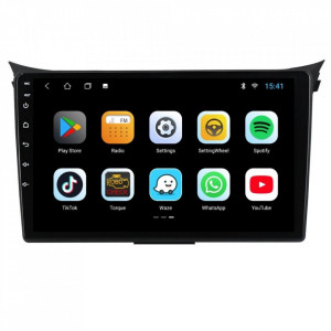 Navigatie dedicata cu Android Hyundai i30 2011 - 2017, 2GB RAM, Radio GPS Dual Zone, Display HD 9" Touchscreen, Internet Wi-Fi, Bluetooth, MirrorLink, USB, Waze