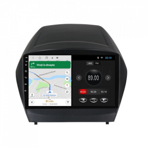 Navigatie dedicata cu Android Hyundai ix35 2009 - 2015, 1GB RAM, Radio GPS Dual Zone, Display HD 9" Touchscreen, Internet Wi-Fi, Bluetooth, MirrorLink, USB, Waze