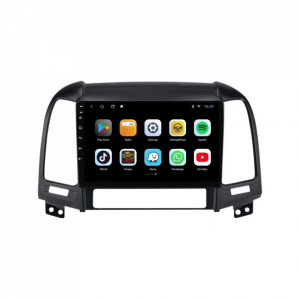 Navigatie dedicata cu Android Hyundai Santa Fe II 2006 - 2012, 1GB RAM, Radio GPS Dual Zone, Display HD 9" Touchscreen, Internet Wi-Fi, Bluetooth, MirrorLink, USB, Waze