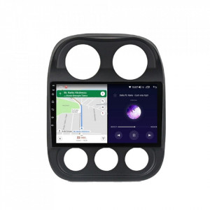 Navigatie dedicata cu Android Jeep Compass I 2011 - 2016, 6GB RAM, Radio GPS Dual Zone, Display HD IPS 10" Touchscreen, Internet Wi-Fi si slot SIM 4G, Bluetooth, MirrorLink, USB, Waze