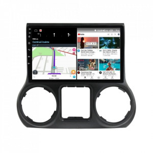 Navigatie dedicata cu Android Jeep Wrangler III (JK) 2014 - 2018, 8GB RAM, Radio GPS Dual Zone, Display HD IPS 10" Touchscreen, Internet Wi-Fi si slot SIM 4G, Bluetooth, MirrorLink, USB, Waze