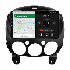 Navigatie dedicata cu Android Mazda 2 2007 - 2014, 2GB RAM, Radio GPS Dual Zone, Display HD 9" Touchscreen, Internet Wi-Fi, Bluetooth, MirrorLink, USB, Waze