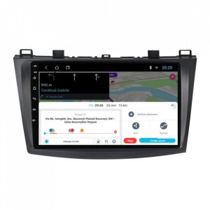 Navigatie dedicata cu Android Mazda 3 2009 - 2013, 1GB RAM, Radio GPS Dual Zone, Display HD 9" Touchscreen, Internet Wi-Fi, Bluetooth, MirrorLink, USB, Waze