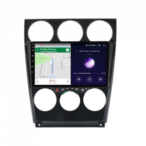 Navigatie dedicata cu Android Mazda 6 2002 - 2008, 4GB RAM, Radio GPS Dual Zone, Display HD IPS 9" Touchscreen, Internet Wi-Fi si slot SIM 4G, Bluetooth, MirrorLink, USB, Waze