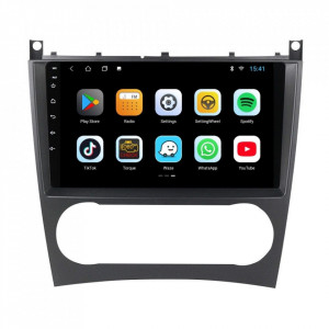 Navigatie dedicata cu Android Mercedes C-Class W203 2004 - 2007, 1GB RAM, Radio GPS Dual Zone, Display HD 9" Touchscreen, Internet Wi-Fi, Bluetooth, MirrorLink, USB, Waze