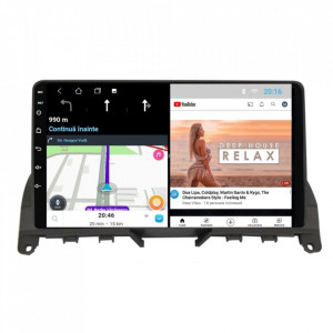 Navigatie dedicata cu Android Mercedes C-Class W204 2007 - 2011, 1GB RAM, Radio GPS Dual Zone, Display HD 9" Touchscreen, Internet Wi-Fi, Bluetooth, MirrorLink, USB, Waze