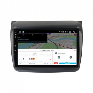 Navigatie dedicata cu Android Mitsubishi L200 2005 - 2015, 4GB RAM, Radio GPS Dual Zone, Display HD IPS 9" Touchscreen, Internet Wi-Fi si slot SIM 4G, Bluetooth, MirrorLink, USB, Waze