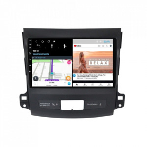 Navigatie dedicata cu Android Mitsubishi Outlander II 2006 - 2012, 1GB RAM, Radio GPS Dual Zone, Display HD 9" Touchscreen, Internet Wi-Fi, Bluetooth, MirrorLink, USB, Waze
