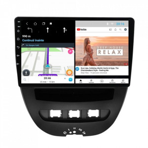 Navigatie dedicata cu Android Peugeot 107 2005 - 2014, 1GB RAM, Radio GPS Dual Zone, Display HD 10" Touchscreen, Internet Wi-Fi, Bluetooth, MirrorLink, USB, Waze