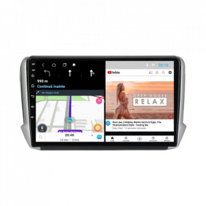 Navigatie dedicata cu Android Peugeot 2008 I 2013 - 2019, 1GB RAM, Radio GPS Dual Zone, Display HD 10" Touchscreen, Internet Wi-Fi, Bluetooth, MirrorLink, USB, Waze