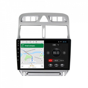 Navigatie dedicata cu Android Peugeot 307 2000 - 2013, 1GB RAM, Radio GPS Dual Zone, Display HD 9" Touchscreen, Internet Wi-Fi, Bluetooth, MirrorLink, USB, Waze