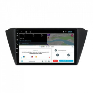 Navigatie dedicata cu Android Skoda Fabia III 2014 - 2021, 1GB RAM, Radio GPS Dual Zone, Display HD 9" Touchscreen, Internet Wi-Fi, Bluetooth, MirrorLink, USB, Waze