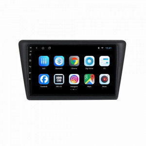 Navigatie dedicata cu Android Skoda Rapid 2011 - 2019, 2GB RAM, Radio GPS Dual Zone, Display HD 9" Touchscreen, Internet Wi-Fi, Bluetooth, MirrorLink, USB, Waze