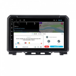 Navigatie dedicata cu Android Suzuki Jimny dupa 2018, 1GB RAM, Radio GPS Dual Zone, Display HD 9" Touchscreen, Internet Wi-Fi, Bluetooth, MirrorLink, USB, Waze