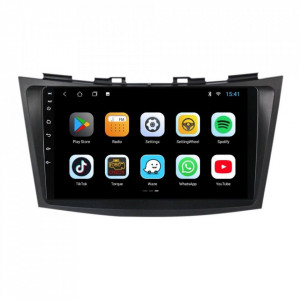 Navigatie dedicata cu Android Suzuki Swift IV 2010 - 2017, 1GB RAM, Radio GPS Dual Zone, Display HD 9" Touchscreen, Internet Wi-Fi, Bluetooth, MirrorLink, USB, Waze