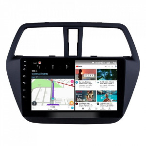 Navigatie dedicata cu Android Suzuki SX4 S-Cross dupa 2013, 6GB RAM, Radio GPS Dual Zone, Display HD IPS 9" Touchscreen, Internet Wi-Fi si slot SIM 4G, Bluetooth, MirrorLink, USB, Waze