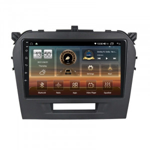 Navigatie dedicata cu Android Suzuki Vitara dupa 2015, 4GB RAM, Radio GPS Dual Zone, Display HD IPS 9" Touchscreen, Internet Wi-Fi si slot SIM 4G, Bluetooth, MirrorLink, USB, Waze