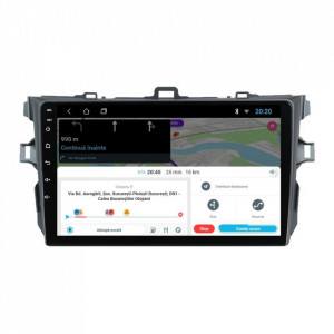 Navigatie dedicata cu Android Toyota Corolla 2007 - 2013, 1GB RAM, Radio GPS Dual Zone, Display HD 9" Touchscreen, Internet Wi-Fi, Bluetooth, MirrorLink, USB, Waze