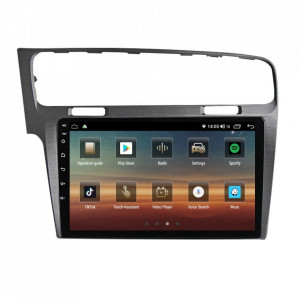 Navigatie dedicata cu Android VW Golf VII 2012 - 2019, argintiu, 4GB RAM, Radio GPS Dual Zone, Display HD IPS 10" Touchscreen, Internet Wi-Fi si slot SIM 4G, Bluetooth, MirrorLink, USB, Waze