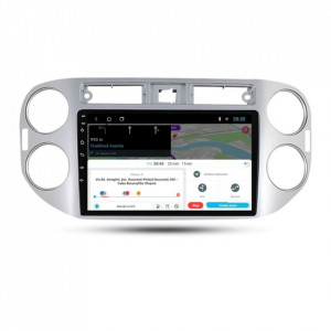 Navigatie dedicata cu Android VW Tiguan I 2007 - 2012, 2GB RAM, Radio GPS Dual Zone, Display HD 9" Touchscreen, Internet Wi-Fi, Bluetooth, MirrorLink, USB, Waze