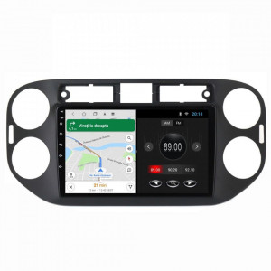 Navigatie dedicata cu Android VW Tiguan I 2012 - 2018, 1GB RAM, Radio GPS Dual Zone, Display HD 9" Touchscreen, Internet Wi-Fi, Bluetooth, MirrorLink, USB, Waze