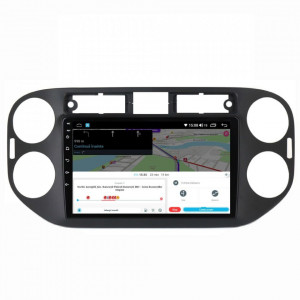 Navigatie dedicata cu Android VW Tiguan I 2012 - 2018, 6GB RAM, Radio GPS Dual Zone, Display HD IPS 9" Touchscreen, Internet Wi-Fi si slot SIM 4G, Bluetooth, MirrorLink, USB, Waze