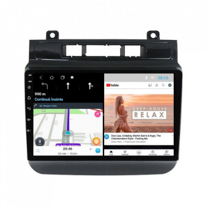 Navigatie dedicata cu Android VW Touareg 7P 2010 - 2018, 1GB RAM, Radio GPS Dual Zone, Display HD 9" Touchscreen, Internet Wi-Fi, Bluetooth, MirrorLink, USB, Waze