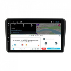 Navigatie dedicata cu Android Audi A3 (8P1) 2003 - 2013, 1GB RAM, Radio GPS Dual Zone, Display HD 9" Touchscreen, Internet Wi-Fi, Bluetooth, MirrorLink, USB, Waze