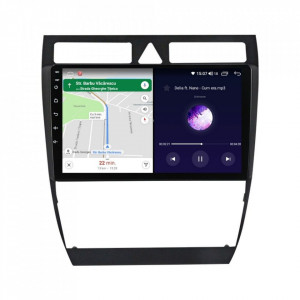 Navigatie dedicata cu Android Audi A6 (C5) 1997 - 2005, 4GB RAM, Radio GPS Dual Zone, Display HD IPS 9" Touchscreen, Internet Wi-Fi si slot SIM 4G, Bluetooth, MirrorLink, USB, Waze
