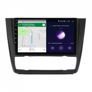 Navigatie dedicata cu Android BMW Seria 1 (E81 / E87) 2007 - 2013, clima automata, 4GB RAM, Radio GPS Dual Zone, Display HD IPS 9" Touchscreen, Internet Wi-Fi si slot SIM 4G, Bluetooth, MirrorLink, USB, Waze