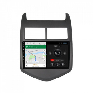 Navigatie dedicata cu Android Chevrolet Aveo 2011 - 2014, 2GB RAM, Radio GPS Dual Zone, Display HD 9" Touchscreen, Internet Wi-Fi, Bluetooth, MirrorLink, USB, Waze