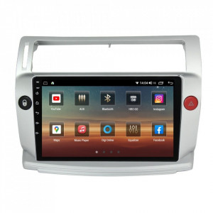 Navigatie dedicata cu Android Citroen C4 I 2004 - 2009, 4GB RAM, Radio GPS Dual Zone, Display HD IPS 9" Touchscreen, Internet Wi-Fi si slot SIM 4G, Bluetooth, MirrorLink, USB, Waze