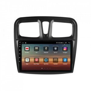 Navigatie dedicata cu Android Dacia Logan II 2012 - 2020, 4GB RAM, Radio GPS Dual Zone, Display HD IPS 10" Touchscreen, Internet Wi-Fi si slot SIM 4G, Bluetooth, MirrorLink, USB, Waze