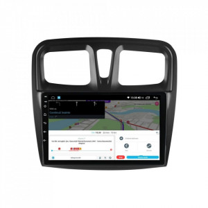 Navigatie dedicata cu Android Dacia Logan II 2012 - 2020, 4GB RAM, Radio GPS Dual Zone, Display HD IPS 10" Touchscreen, Internet Wi-Fi si slot SIM 4G, Bluetooth, MirrorLink, USB, Waze