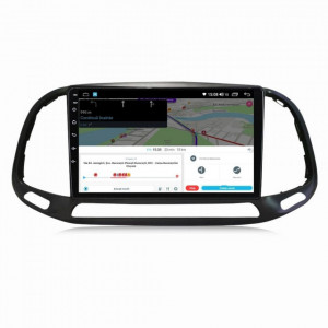 Navigatie dedicata cu Android Fiat Doblo dupa 2015, 6GB RAM, Radio GPS Dual Zone, Display HD IPS 9" Touchscreen, Internet Wi-Fi si slot SIM 4G, Bluetooth, MirrorLink, USB, Waze