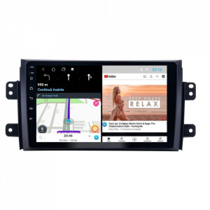 Navigatie dedicata cu Android Fiat Sedici 2006 - 2015, 1GB RAM, Radio GPS Dual Zone, Display HD 9" Touchscreen, Internet Wi-Fi, Bluetooth, MirrorLink, USB, Waze