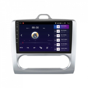 Navigatie dedicata cu Android Ford Focus II 2004 - 2011, clima automata, 4GB RAM, Radio GPS Dual Zone, Display HD IPS 9" Touchscreen, Internet Wi-Fi si slot SIM 4G, Bluetooth, MirrorLink, USB, Waze