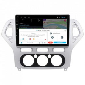 Navigatie dedicata cu Android Ford Mondeo IV 2007 - 2011, clima manuala, 1GB RAM, Radio GPS Dual Zone, Display HD 10" Touchscreen, Internet Wi-Fi, Bluetooth, MirrorLink, USB, Waze