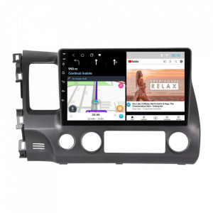 Navigatie dedicata cu Android Honda Civic VIII Sedan 2006 - 2011, 2GB RAM, Radio GPS Dual Zone, Display HD 10" Touchscreen, Internet Wi-Fi, Bluetooth, MirrorLink, USB, Waze