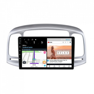 Navigatie dedicata cu Android Hyundai Accent III 2005 - 2010, 2GB RAM, Radio GPS Dual Zone, Display HD 9" Touchscreen, Internet Wi-Fi, Bluetooth, MirrorLink, USB, Waze