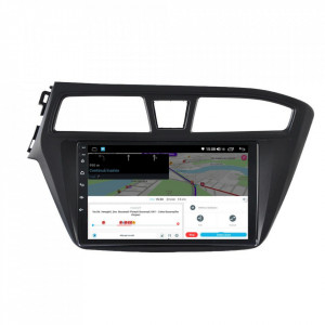 Navigatie dedicata cu Android Hyundai i20 2014 - 2018, 6GB RAM, Radio GPS Dual Zone, Display HD IPS 9" Touchscreen, Internet Wi-Fi si slot SIM 4G, Bluetooth, MirrorLink, USB, Waze